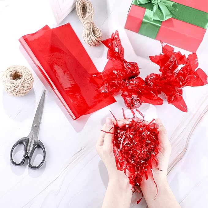 Outus 104 Pcs Colored Cellophane Sheets Cellophane Wrapping Paper - Image 7