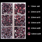 4000Pcs Mixed Size Hot Fix Round Crystals Gems Glass Stones Hotfix Flat Back - Image 3