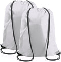 BeeGreen White Drawstring Backpack Bags Bulk 2 Pack String Bags X-Large 22.4" L by BeeGreen