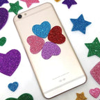 260 Pieces Colorful Glitter Foam Stickers Self Adhesive Stars Mini Heart Shapes - Image 3