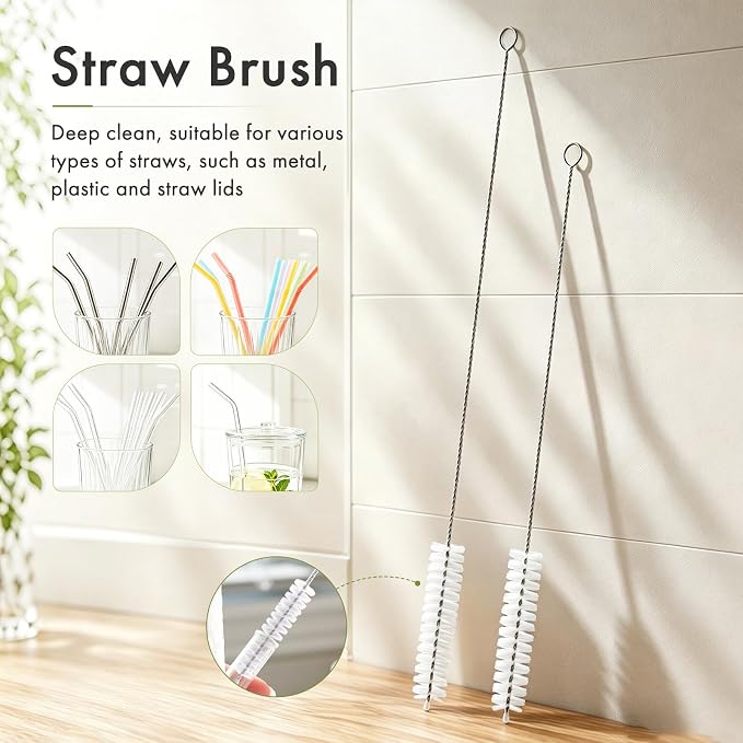 Amazer 4 Pack Dish Brush with Handle, Kitchen Scrub Brushes - Image 6