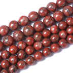60pcs 6mm Natural Red Seasame Jasper Gemstone Beads Round Loose Spacer Beads - Image 2