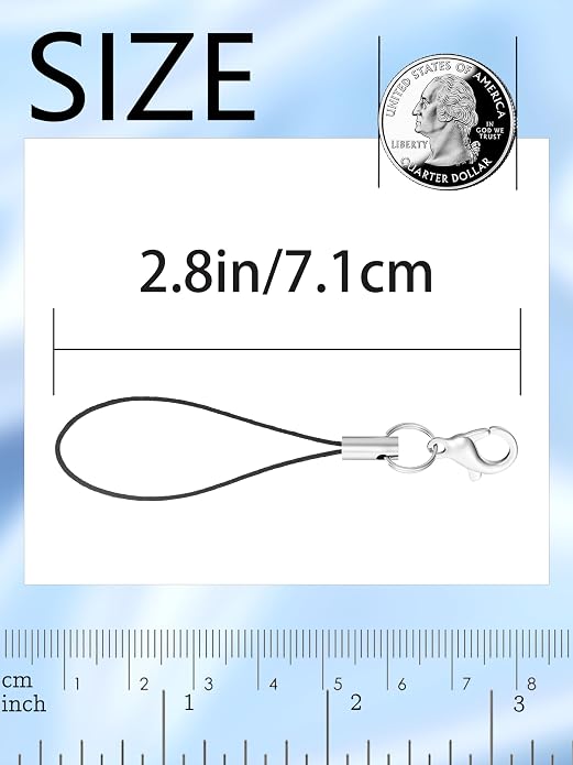 Evnlo Phone Charms Strap with Lobster Clasp, Lanyard Strap Cell Phone Charm - Image 3