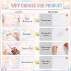 Pastel Tie-Dye Bulletin Board Roll Non-Woven Fabric Poster 16in X 20ft | Back - Image 8