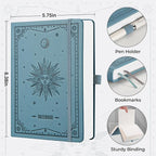 EMSHOI Blank Journal Notebook, 320 Pages, A5 Size | Leather Hardcover, 100 GSM - Image 2