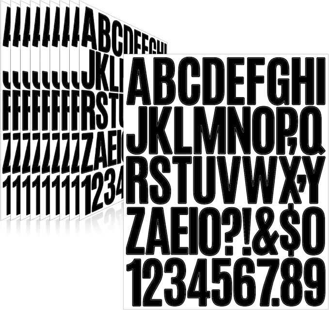 Letter Stickers, Mailbox Numbers, 2 Inch Waterproof Vinyl Alphabet | 2 Inch by Llewyn