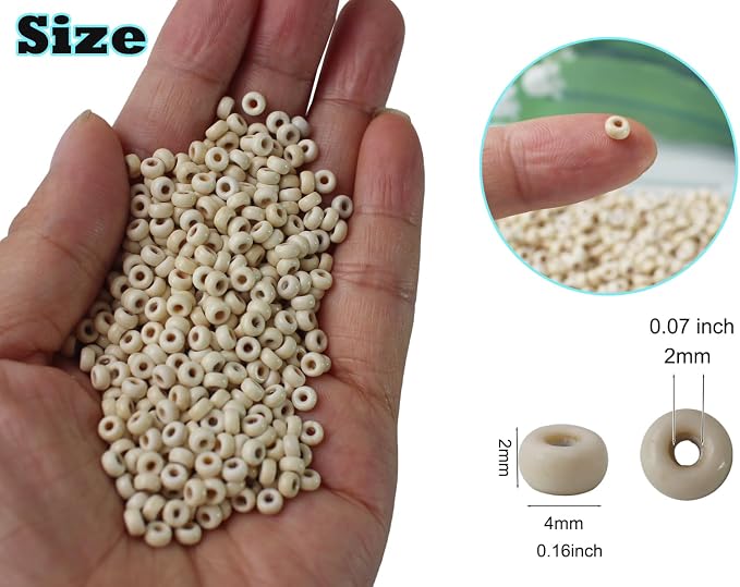 Natural Turquoise Seed Beads 4mm 1400pcs Small White Stone Abacus Loose - Image 3