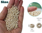Natural Turquoise Seed Beads 4mm 1400pcs Small White Stone Abacus Loose - Image 3