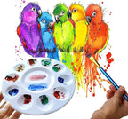 10Ps Paint Tray Palette, Plastic Round Pallet - Image 2
