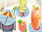 Benjenes 8PCS Summer Diamond Art Coasters Kit - Image 7