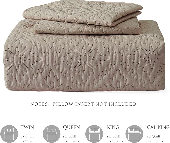 Exclusivo Mezcla California King Quilt Bedding Set, Lightweight Soft Bedspreads - Image 6