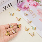 UMAOKANG 8pcs Colorful Enamel Butterfly Charm Bulk - Image 4
