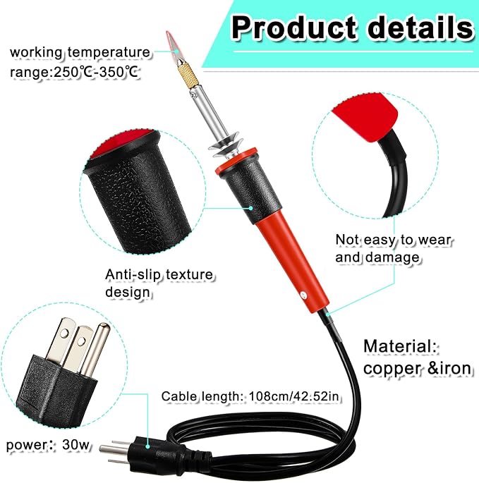 Honoson 19 Pieces Electric Hot Knife Cutter Tool, 14 Blades, 3 Chuck Sleeves - Image 3