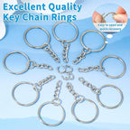 Paxcoo 50Pcs Keychains with Chain and 50 Pcs Jump Rings, Keychain Rings Kit - Image 5