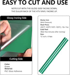 FUNKAKA Green Heat Transfer Vinyl Rolls, HTV Vinyl - Image 2