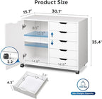DEVAISE 5-Drawer Wood Drawer Cabinet, Office Storage Cabinet - Image 3