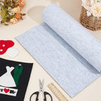 BENECREAT 118x15.75 Inch Light Grey Felt Roll, 2mm Thick Craft Felt Fabric Soft - Image 5
