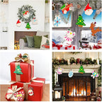 GUDELAK 60PCS DIY Wooden Christmas Ornaments, 12 Styles Christmas Crafts - Image 7