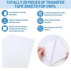 selizo 20 Pack Clear Transfer Tape, Contact Paper Decal Transfer Sheet Low Tack - Image 3