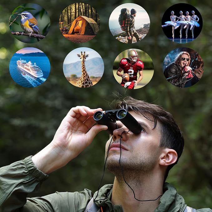 POLDR 12X25 Small Pocket Binoculars Compact Adults, Mini Kids Binoculars Boys - Image 7