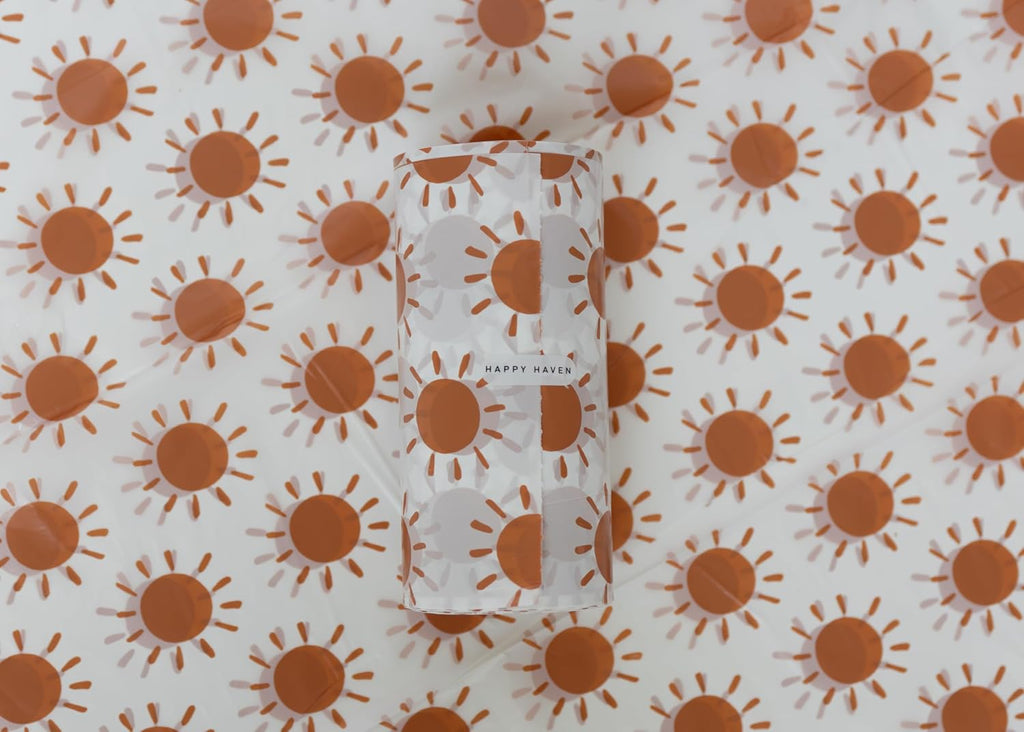 Happy Haven Bathroom Trash Bags for 2,3,4 Gallon Trash Can, Small Garbage Bags - Bedroom & Bathroom, Decorative Cute Wastebasket Liner - 50 Count (Sunshine Sublime)