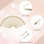 Junkin 1400 Pcs Eye Pins Mix Jewelry Findings 0.63 * 0.79 * 1.18 in Open Eye - Image 2