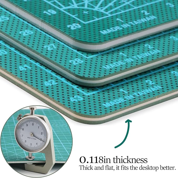 A4 Self Healing Cutting Mat, 12 x 8 in, Anti-Slip Surface, Rotary Cutter Mat - Image 4