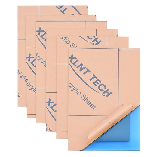 6 PCS Blue Transparent Cast Acrylic Sheets 8" x 12" x 0.118", Plexiglass by MaterialsParts