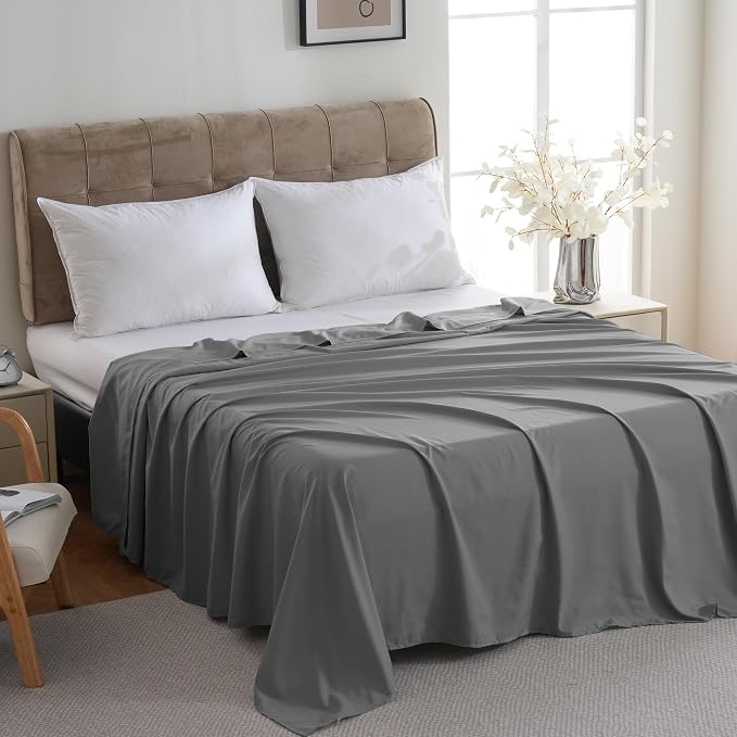 ZPECC Bulk Flat Sheets Only Full Size 6 Pack, Easy Sort Top Bed Sheet by - Image 2
