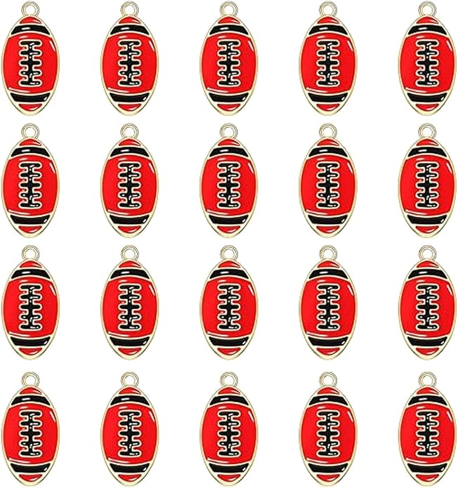 20PCS Sports Charms Enamel Basketball Baseball Pendant Charms - Image 2