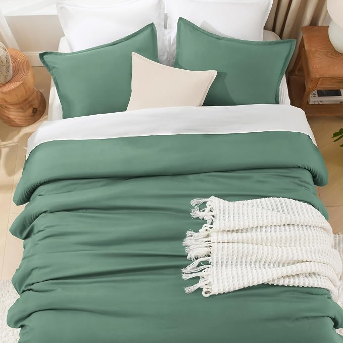 Litanika Comforters Twin/Twin XL Size Haze Green, 2 Pieces Lightweight Solid - Image 8