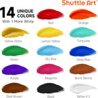 Shuttle Art Acrylic Paint, 15 Pack Acrylic Paint Large Bottle Set, 473ml/16oz - Image 3