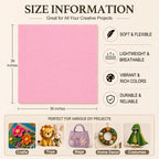 Baby Pink Large Felt Fabric 36" x 36", 1.4 mm Soft Felt Sheet, Nonwoven Fabric - Image 3