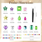 4459 Pcs Gem Stickers Rhinestone Stickers Self-Adhesive Rhinestones Acrylic - Image 2