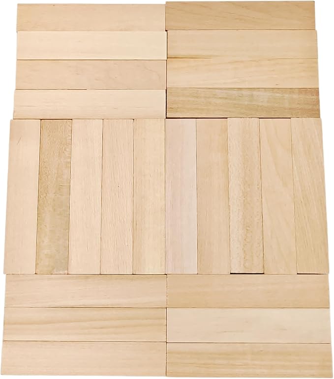 24Pcs Unfinished Basswood Blocks-0.8x0.8x4Inch Small Rectangular Wood Blocks - Image 4