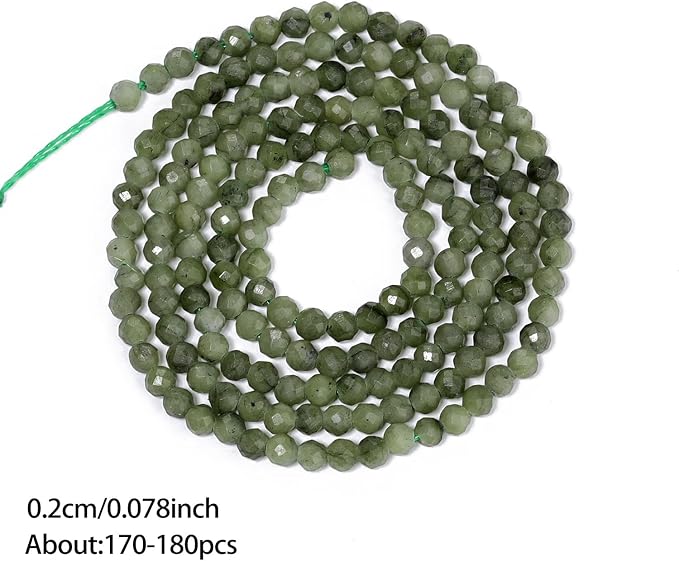 2mm 180pcs Southern Jade Tiny Gemstone Beads - Image 3