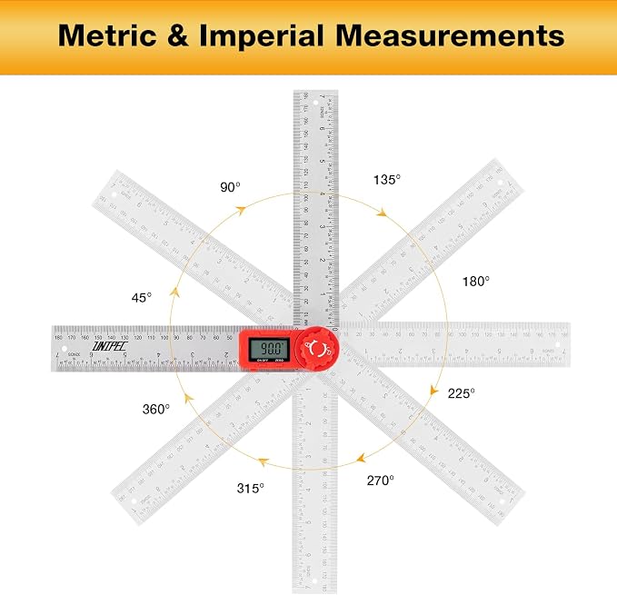Digital Angle Finder Protractor, Angle Finder Ruler, Stainless steel 7inch 200mm - Image 5
