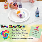 DIY Tie Dye Kits, Emooqi 32 Colours All-in-1 Tie Dye Set Contain 32 Bag Pigments - Image 3