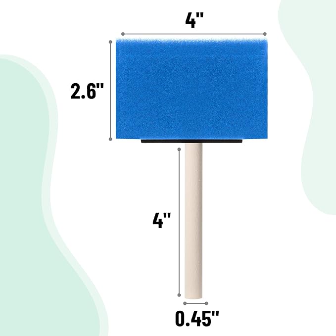 Bates- Foam Paint Brushes, 4 Inch, 40 Pack - Image 3