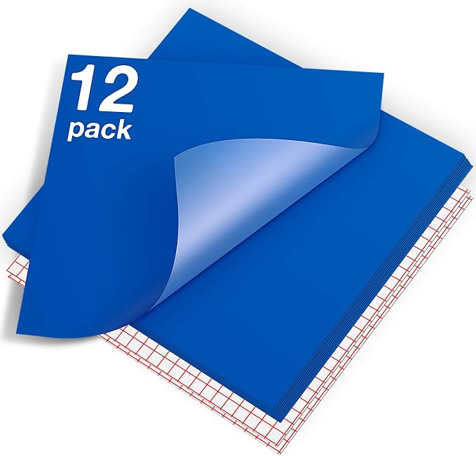 HTVRONT Glossy Blue Permanent Vinyl 12 Pack 12"x12" Compatible by HTVRONT