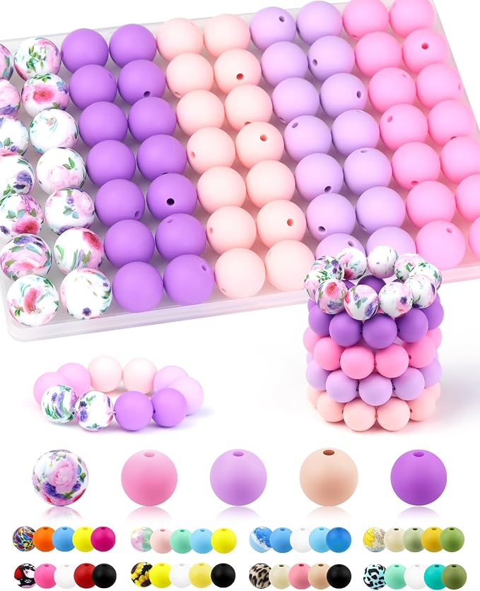 100PCS FIVEIZERO Silicone Beads by FIVEIZERO