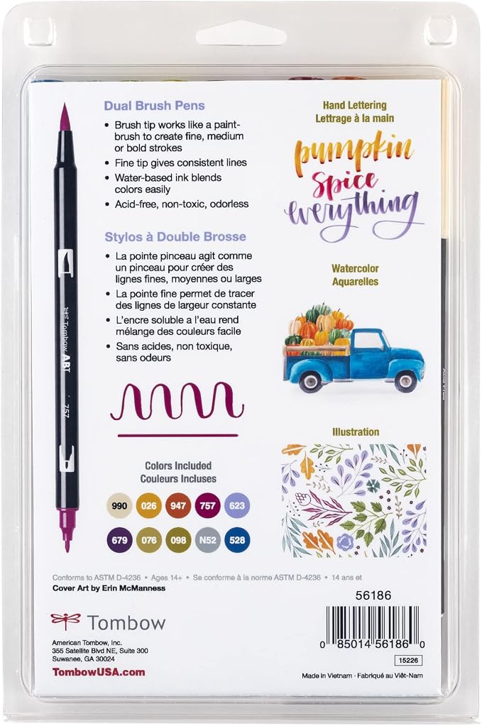 Tombow 56186 Dual Brush Pen Art Markers, Brush and Fine Tip Markers - Image 9
