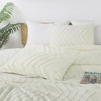 Andency Ivory Comforter Set Queen Size, Boho Soft Warm Tufted Bedding Comforter - Image 3