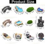 Jetec 12 Pcs Mini Fairy Garden Accessories Miniature Tiny Stone Bridge Mini - Image 2