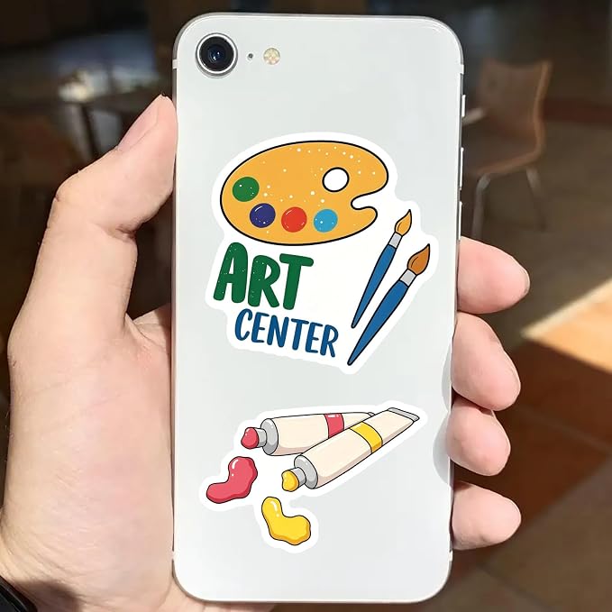 50 Pcs Cute Art Painting Supply Stickers - Image 7