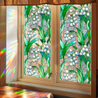 JOONOR Retro Lily of The Valley Window Privacy Film, Stained Glass Decals - Image 2