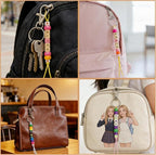 Aqltidiz DIY Beaded Keychain Making Kit, Heart Beads, Swivel Snap Hooks - Image 5