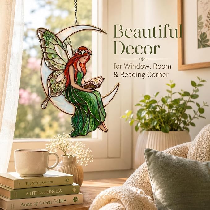 Book Lovers Gifts Fairy Ornament, Teacher Gifts - Image 7