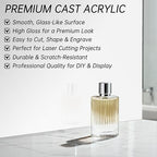 White Acrylic Sheet 12" x 16" x 1/8", 2 Pack ALCCIFI 38% Translucent Glossy - Image 7