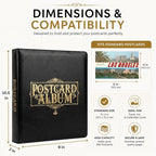 Elegant Postcard Album Book for Collecting, Sleeves Included, Post Card Album - Image 4